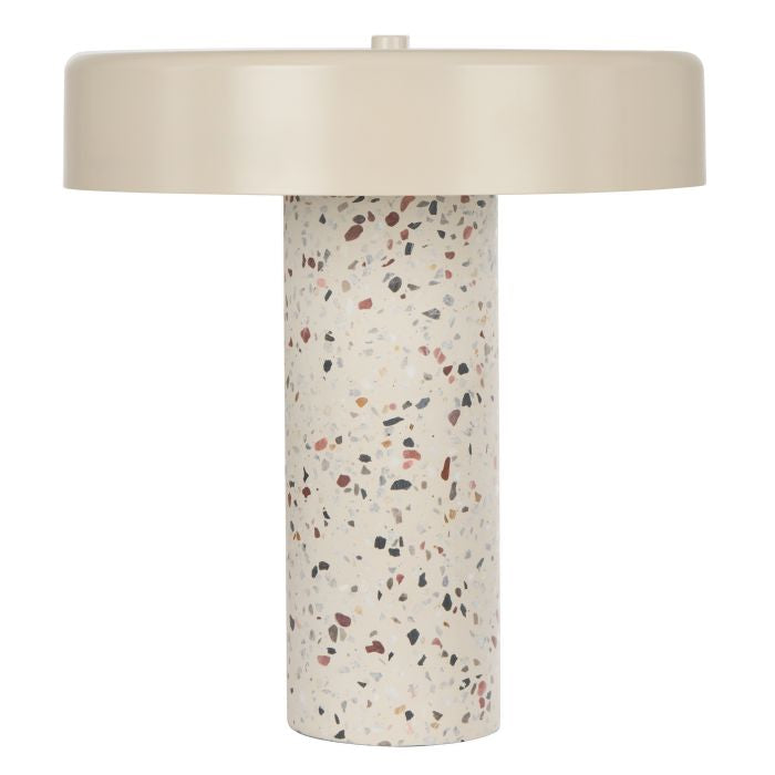 AMALFI DARIO TERRAZZO TABLE LAMP MULTI-COLOURED & WHITE 30X30X33CM