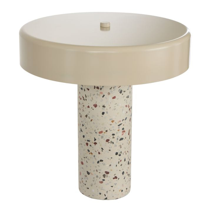 AMALFI DARIO TERRAZZO TABLE LAMP MULTI-COLOURED & WHITE 30X30X33CM
