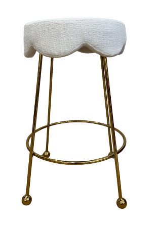 Annabelle Kitchen Stool - White Cloud