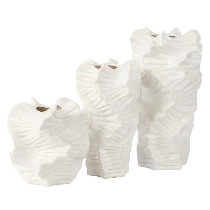 Amalfi Opus Ceramic Vase Medium White
