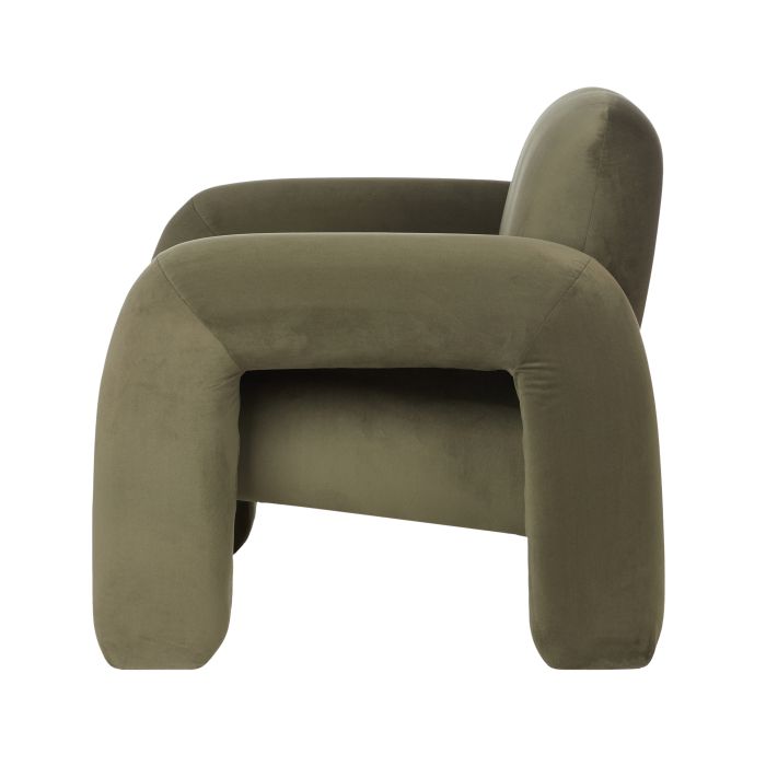 Mia Olive Green Accent Armchair
