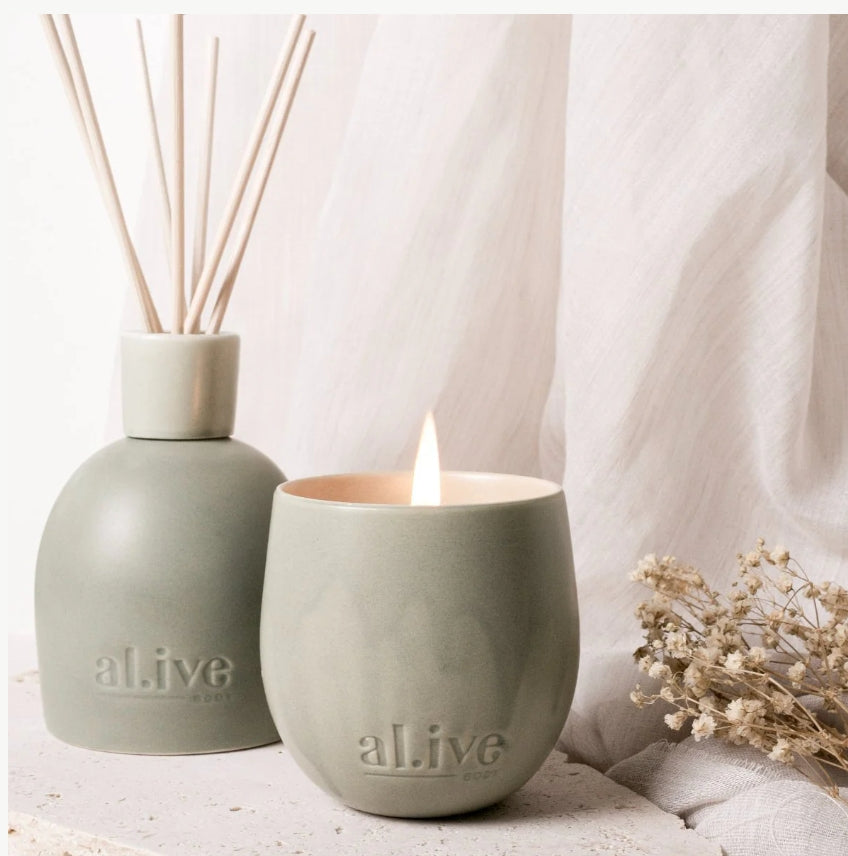 Al.ive Blackcurrant & Caribbean Wood Soy Candle