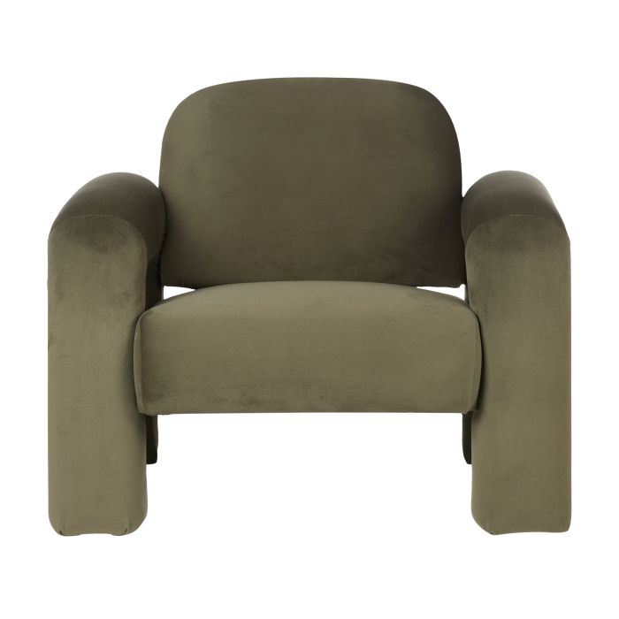 Mia Olive Green Accent Armchair