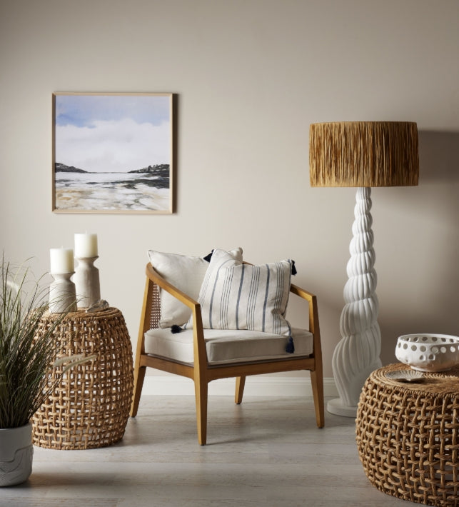 Amalfi Bayamo Arm Chair White & Natural