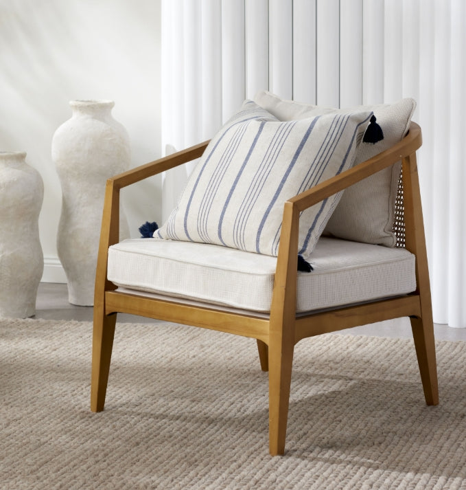 Amalfi Bayamo Arm Chair White & Natural
