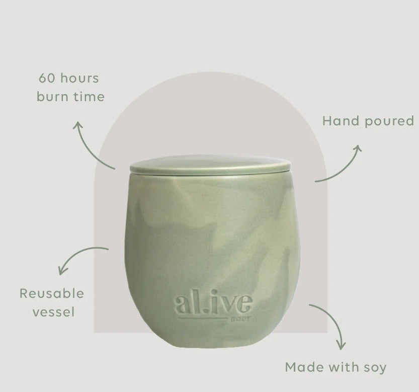Al.ive Blackcurrant & Caribbean Wood Soy Candle