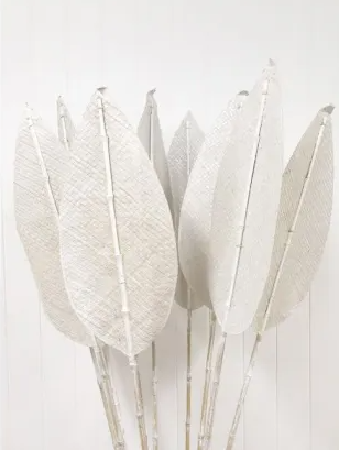 180 cm White Deco Leaf