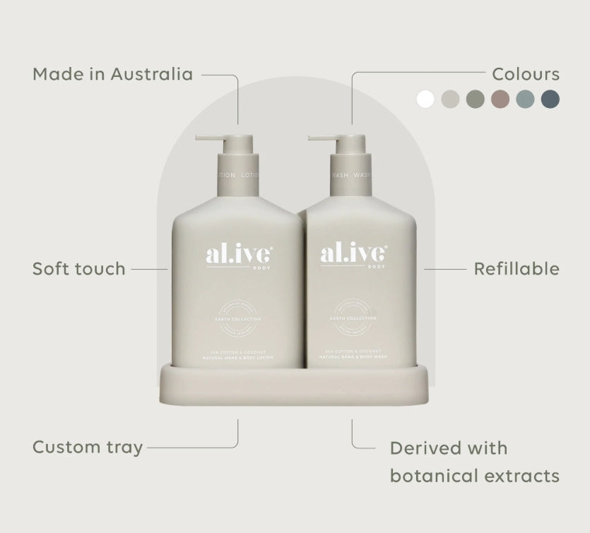 Alive Body Wash & Lotion Duo - Sea Cotton & Coconut