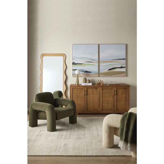 Mia Olive Green Accent Armchair
