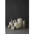 AMALFI HUGHE LED FLICKERING PILLAR CANDLE RUSTIC WHITE 7.5x7.5x15cm