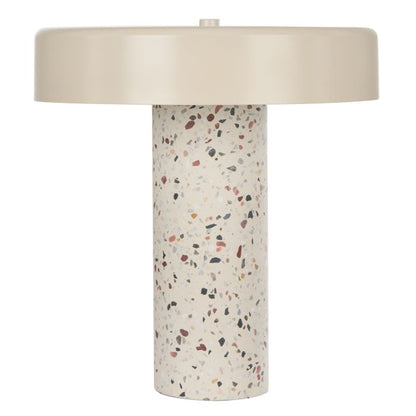 AMALFI DARIO TERRAZZO TABLE LAMP MULTI-COLOURED & WHITE 30X30X33CM