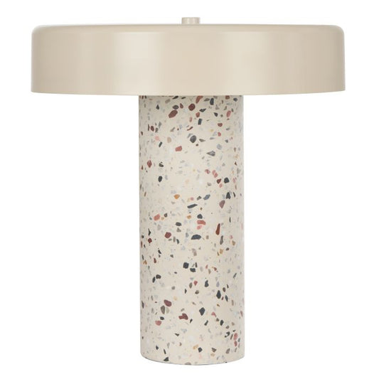 AMALFI DARIO TERRAZZO TABLE LAMP MULTI-COLOURED & WHITE 30X30X33CM
