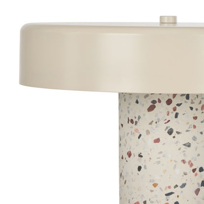 AMALFI DARIO TERRAZZO TABLE LAMP MULTI-COLOURED & WHITE 30X30X33CM
