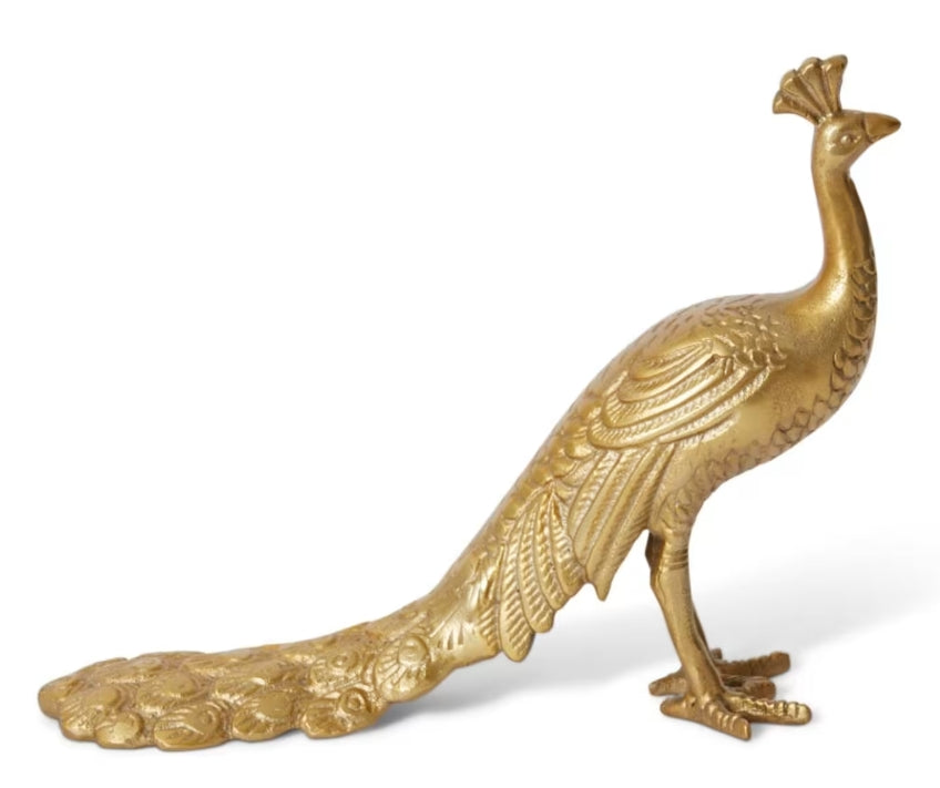 Peacock Sculpture Gold