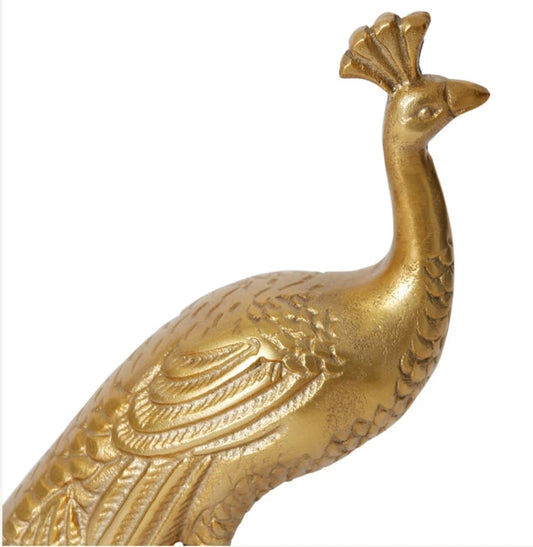 Peacock Sculpture Gold