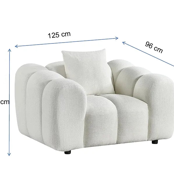 Oversized Annabelle Armchair Single Sofa Lounge - Storm