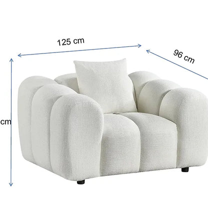 Oversized Annabelle Armchair Single Sofa Lounge - Storm