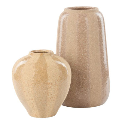 Amalfi Hugo Ceramic Vase Small Brown