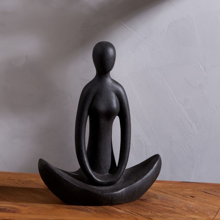 Amalfi Meditate Sculpture Brown Wash