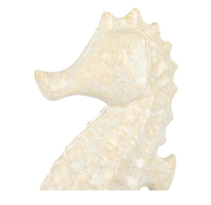 Amalfi Ceramic Seahorse Sculpture Small White