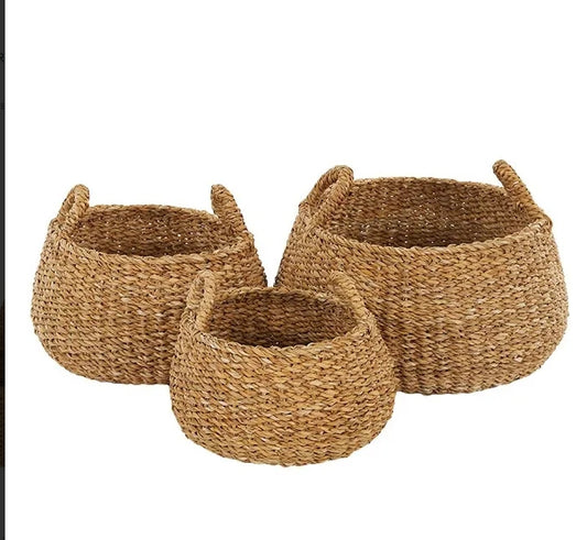 Akua Set of 3 Seagrass Baskets