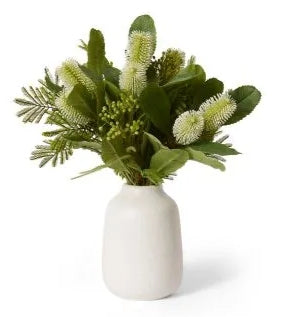 Banksia Berzelia Mix in White vase