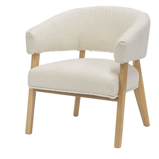 AMALFI OLSEN ARM CHAIR WHITE/NATURAL