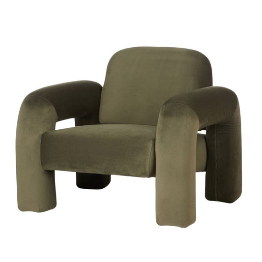 Mia Olive Green Accent Armchair