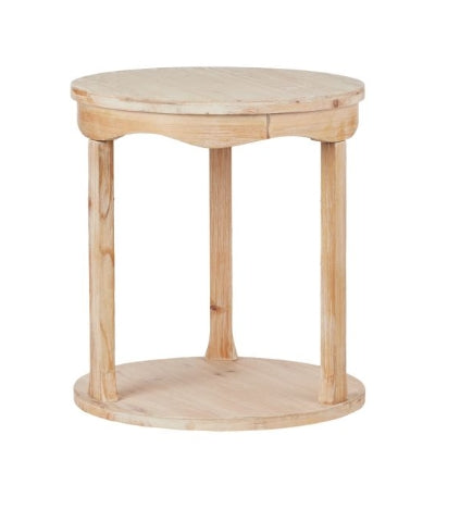 Amalfi Lucia Side Table White Wash 50x50x55cm