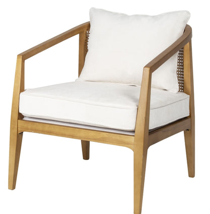 Amalfi Bayamo Arm Chair White & Natural