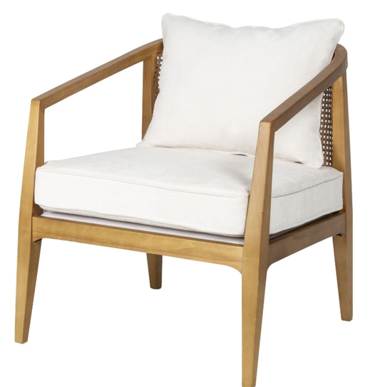 Amalfi Bayamo Arm Chair White & Natural