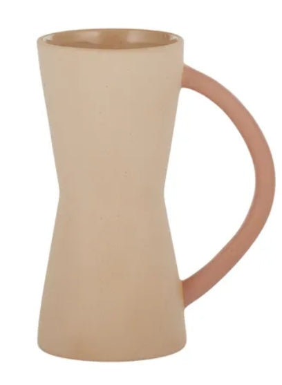 Dusty Ceramic Vase 14.5x19cm Sand/Rose