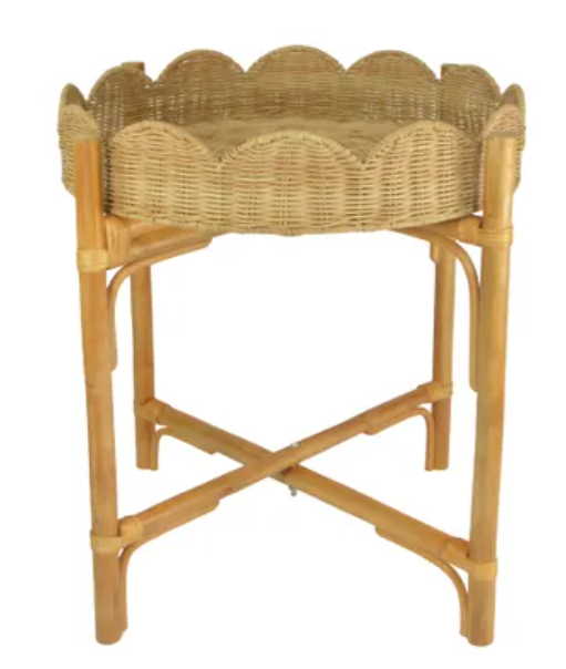 Pettine Rattan Side Table 46x56cm Nat