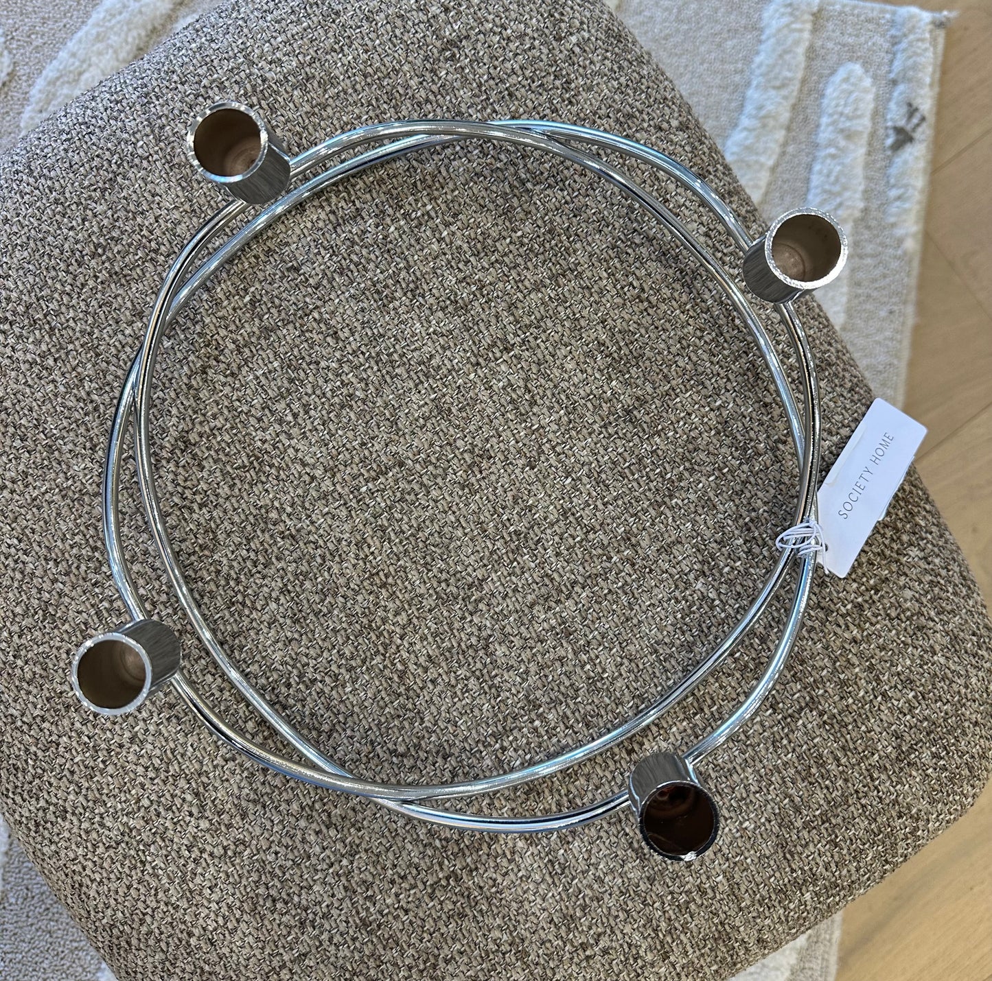 Adley Taper Candleholder - Silver