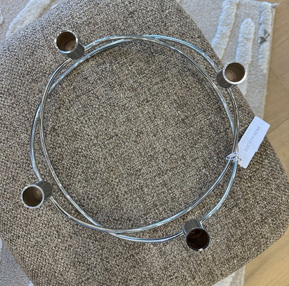 Adley Taper Candleholder - Silver