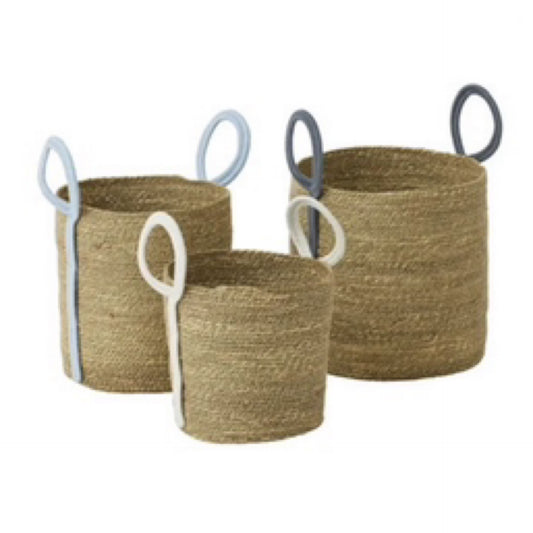 CELESTE Set of 3 SEASGRASS BASKETS
