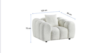 Annabelle Single Arm Chair - White
