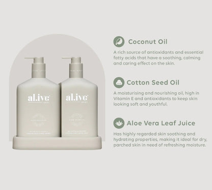 Alive Body Wash & Lotion Duo - Sea Cotton & Coconut