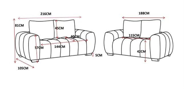 Sophia 2 seat Sofa Lounge - Beige