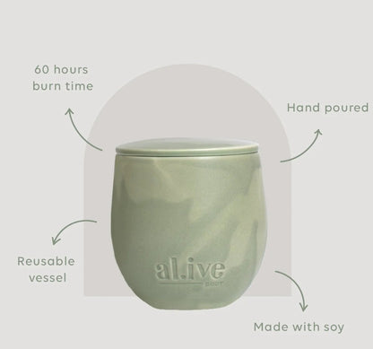 Al.ive Blackcurrant & Caribbean Wood Soy Candle