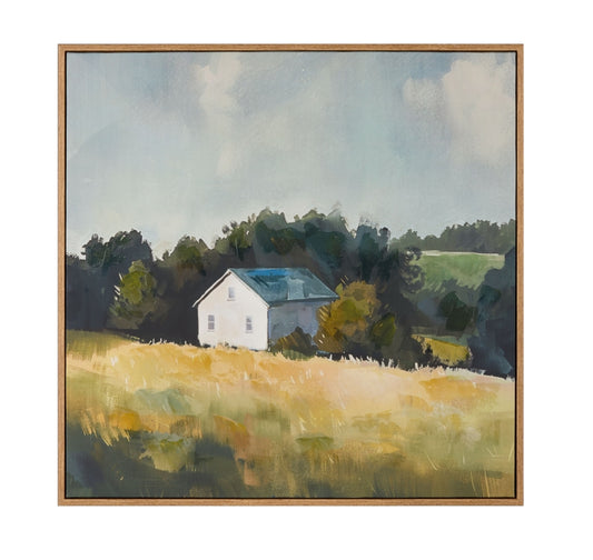 Academy Prairie House Hand Painted Wall Art Multi-Coloured