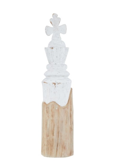 Amalfi Balli Chess King White & Natural