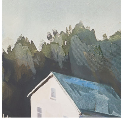 Academy Prairie House Hand Painted Wall Art Multi-Coloured