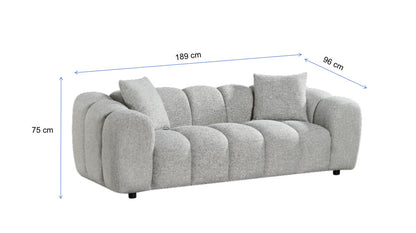 Annabelle 3 Seater Sofa-Storm