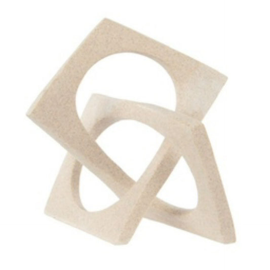 AMALFI APIO ABSTRACT SCULPTURE BEIGE 22X14X22.5CM