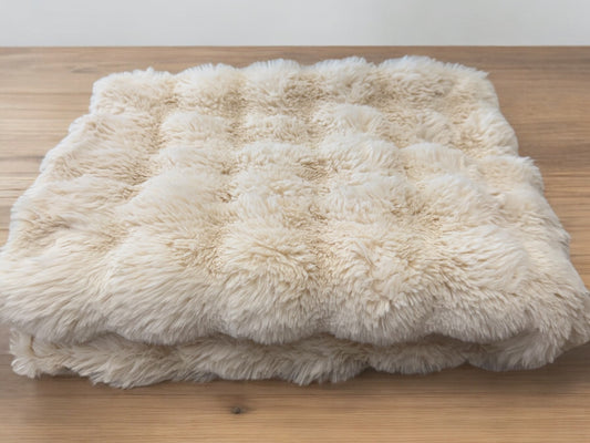 Luxury Faux Fur Throw - Natural