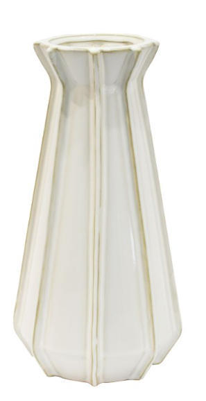 Hester Ceramic Vase White 14x14x30cm