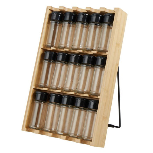 DAVIS & WADDELL 15 CANISTER SPICE HOLDER NATURAL