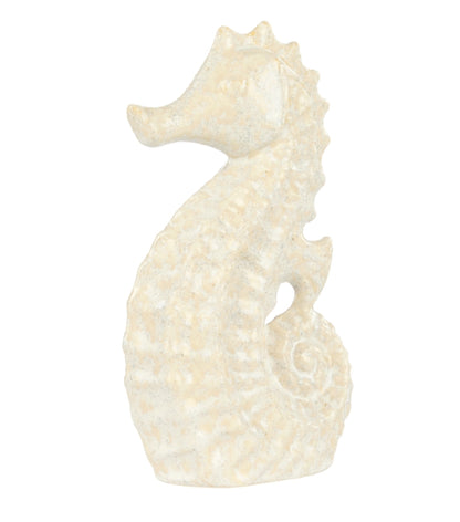 Amalfi Ceramic Seahorse Sculpture Small White