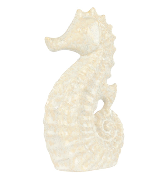 Amalfi Ceramic Seahorse Sculpture Small White